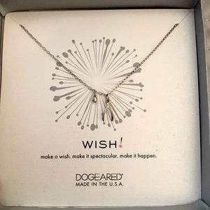 Dogeared Wish necklace. 18” Sterling Silvernecklace with wishbone pendant.
